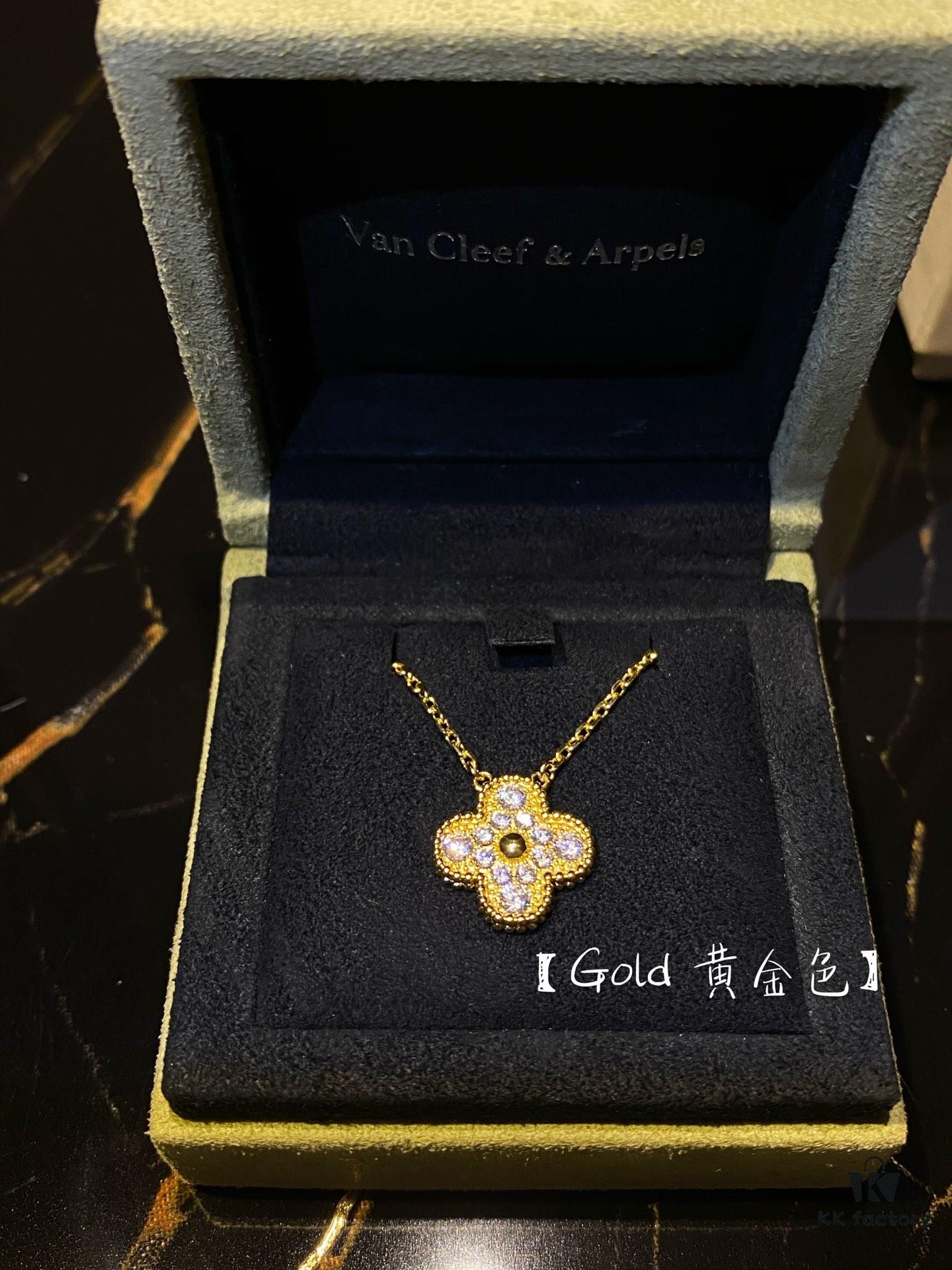 692fc1ec99f2d84055c88407 VCA Full Diamond Clover 1.5cm Necklace