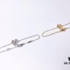 VCA Little Petal Full Diamond Necklace, Bracelet, and Stud Earrings