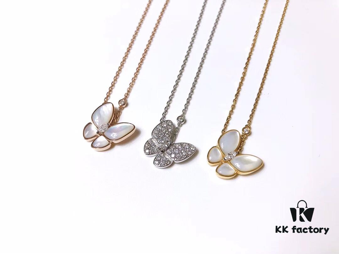 Bestseller 🔥 VCA Marquise Cut Butterfly Necklace 🦋 Popular Celebrity Style ❤️