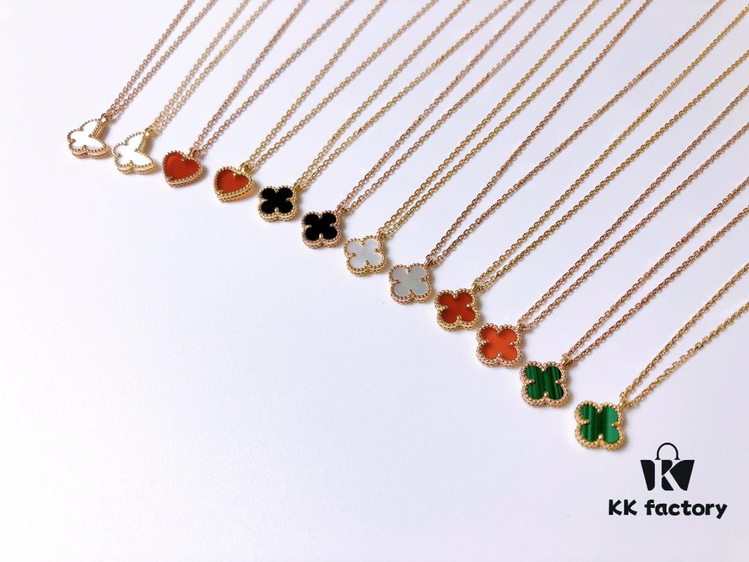 692fc20599f2d84055c88430 Small Mini Clover Necklace Made of Fine Silver, Crafted Like 18K Gold Authentic Pieces with VCA Au750 Engraving