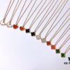 692fc20599f2d84055c88431 Small Mini Clover Necklace Made of Fine Silver, Crafted Like 18K Gold Authentic Pieces with VCA Au750 Engraving