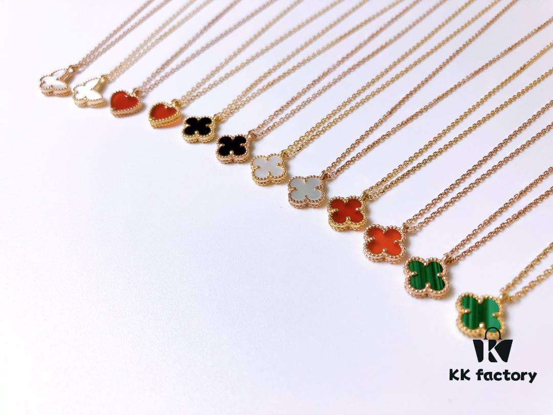 692fc20799f2d84055c88432 Small Mini Clover Necklace Made of Fine Silver, Crafted Like 18K Gold Authentic Pieces with VCA Au750 Engraving