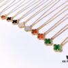 692fc20799f2d84055c88433 Small Mini Clover Necklace Made of Fine Silver, Crafted Like 18K Gold Authentic Pieces with VCA Au750 Engraving