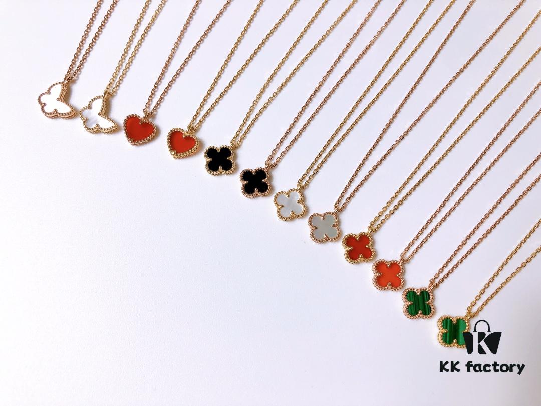 692fc20899f2d84055c88434 Small Mini Clover Necklace Made of Fine Silver, Crafted Like 18K Gold Authentic Pieces with VCA Au750 Engraving