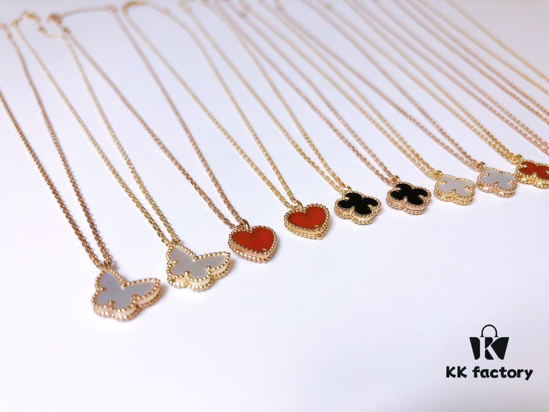 692fc20899f2d84055c88435 Small Mini Clover Necklace Made of Fine Silver, Crafted Like 18K Gold Authentic Pieces with VCA Au750 Engraving