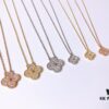 692fc20d99f2d84055c8843c VCA Full Diamond Four-Leaf Clover Necklace in Medium vs Small Size 🍀