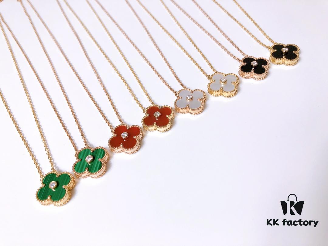 692fc21099f2d84055c88443 VCA Clover Diamond Necklace ✨✨ Thick Gold Plated Version ✅ Full Color Range Available