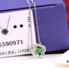692fc21a99f2d84055c88456 Swarovski Green Beating Heart Four-Leaf Clover Single Diamond Set