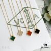 692fc21e99f2d84055c8845a Christmas Gift 🎁 Van Cleef & Arpels Alhambra Clover Necklace with Natural Black Onyx, Red Jasper, White Mother-of-Pearl, and Malachite in Rose Gold, Yellow Gold, and White Gold Plated 925 Sterling Silver from Germany