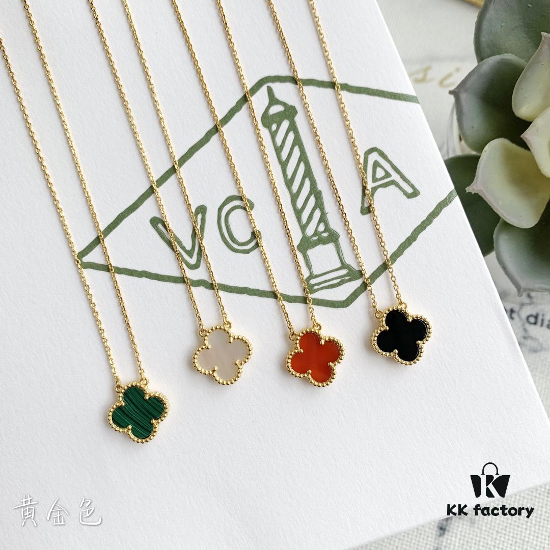 692fc21e99f2d84055c8845a Christmas Gift 🎁 Van Cleef & Arpels Alhambra Clover Necklace with Natural Black Onyx, Red Jasper, White Mother-of-Pearl, and Malachite in Rose Gold, Yellow Gold, and White Gold Plated 925 Sterling Silver from Germany