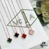 692fc22699f2d84055c88464 Christmas Gift 🎁 Van Cleef & Arpels Alhambra Clover Necklace - Natural Black Onyx, Red Jasper, White Mother of Pearl, Malachite, 925 Sterling Silver from Germany, Available in Rose Gold, Yellow Gold, and White Gold