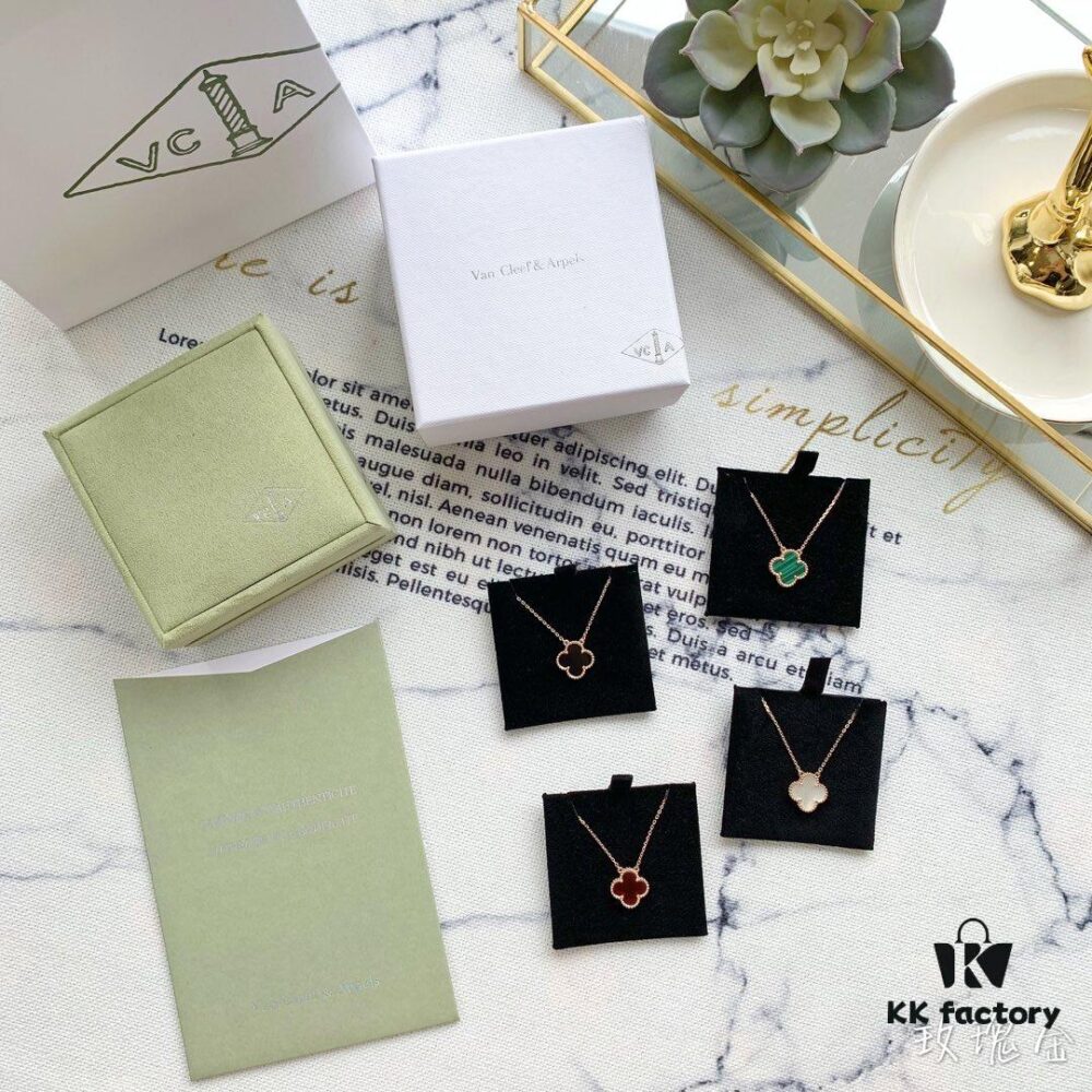 692fc22699f2d84055c88465 Christmas Gift 🎁 Van Cleef & Arpels Alhambra Clover Necklace - Natural Black Onyx, Red Jasper, White Mother of Pearl, Malachite, 925 Sterling Silver from Germany, Available in Rose Gold, Yellow Gold, and White Gold