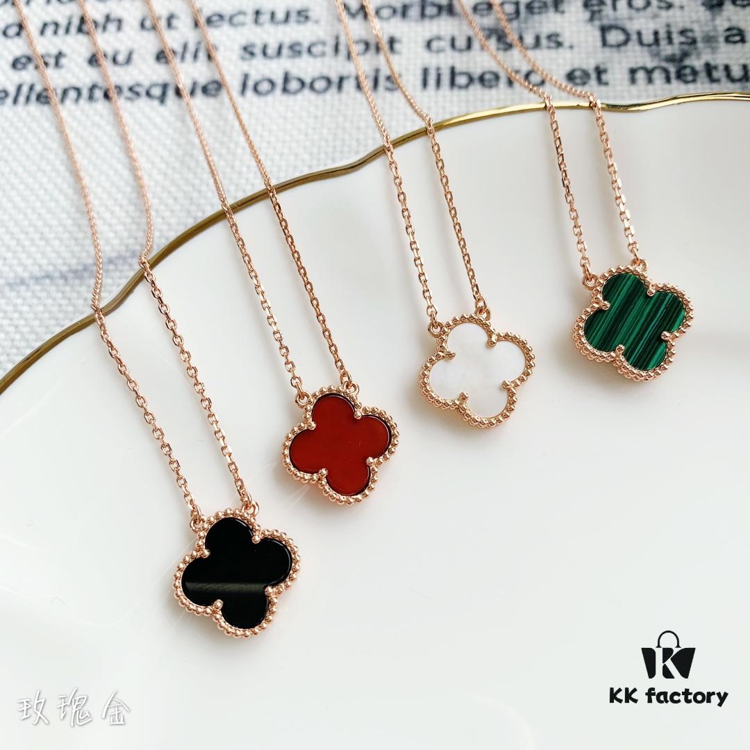 692fc22699f2d84055c88467 Christmas Gift 🎁 Van Cleef & Arpels Alhambra Clover Necklace - Natural Black Onyx, Red Jasper, White Mother of Pearl, Malachite, 925 Sterling Silver from Germany, Available in Rose Gold, Yellow Gold, and White Gold