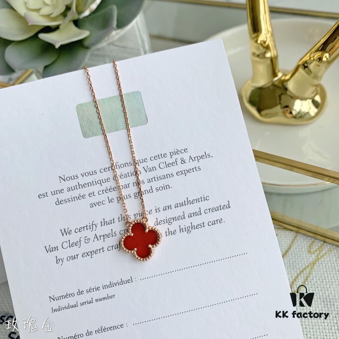 692fc22d99f2d84055c8846f Christmas Gift 🎁 Van Cleef & Arpels Alhambra Clover Necklace - Natural Black Onyx, Red Jasper, White Mother of Pearl, Malachite, 925 Sterling Silver from Germany, Available in Rose Gold, Yellow Gold, and White Gold