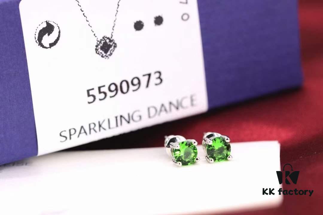 692fc22d99f2d84055c88470 Swarovski Green Beating Heart Four-Leaf Clover Single Diamond Set