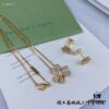 692fc23699f2d84055c8847f 925 VCA Clove Necklace, Breaking the Classic VCA Four-Leaf Clover Design, Full Diamond Style Particularly Flattering and Versatile