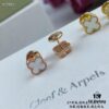 692fc24699f2d84055c8849a Newly Upgraded Version ZP Open Edition V Gold Plated with Mi Gold, Long-Lasting Color Retention ❤ This Piece Features Separate Components Assembly and Precision Carving Technology. 😊😊 VCA Clovis & Arpels Miniature Luxury White Mother-of-Pearl Four-Leaf Clover Stud Earrings Paired with Original-Style Saucer Backs 🍀 Exceptionally Charming, Enhances Fair Skin Tone, Highly Versatile for Any Occasion, Perfect for Sisters' Gatherings, Adds Extra Prestige