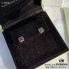 692fc24f99f2d84055c884a6 VCA Clovers Mini Black Onyx Earrings with Flying Saucer Backs, ZP Gold Plated V Gold Upgrade Version