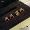 692fc25099f2d84055c884a8 VCA Clovers Mini Black Onyx Earrings with Flying Saucer Backs, ZP Gold Plated V Gold Upgrade Version