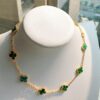 692fc26799f2d84055c884d4 VCA Alhumbra Vintage Ten-Flower Yellow Gold Malachite Necklace