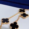 692fc26f99f2d84055c884e3 VCA Alhumbert Vintage Ten-Flower Yellow Gold Black Onyx Necklace