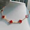 692fc27099f2d84055c884e4 VCA Alhumbra Vintage Ten-Flower Yellow Gold Carnelian Necklace