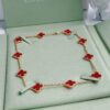692fc27399f2d84055c884e8 VCA Alhumbra Vintage Ten-Flower Yellow Gold Carnelian Necklace