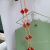 692fc27399f2d84055c884e9 VCA Alhumbra Vintage Ten-Flower Yellow Gold Carnelian Necklace