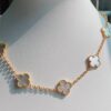 692fc27499f2d84055c884ea VCA Alhumbra Vintage Ten-Flower Yellow Gold White Shell Necklace