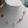 692fc27799f2d84055c884ec VCA Alhumbra Vintage Ten-Flower Yellow Gold White Shell Necklace