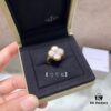 692fc2a799f2d84055c88521 In Stock Now! VCA Clover Diamond Ring in Red Carnelian, Malachite, Black Onyx, and White Mother of Pearl