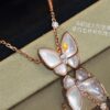 FanJia Two Butterfly Series Collar Necklace ZP, Luxury V-Gold Plated Jewelry with Imported Swarovski Stones