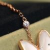 FanJia Two Butterfly Series Collar Necklace ZP, Luxury V-Gold Plated Jewelry with Imported Swarovski Stones