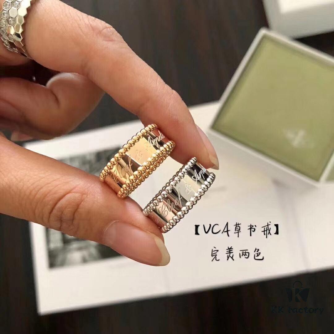 692fc2b699f2d84055c8853a Luxury Craftsmanship VCA Van Cleef & Arpels Alhambra Signature Ring with Smooth Pearl Edge - Elegant Design in Rose Gold, Gold, and Silver