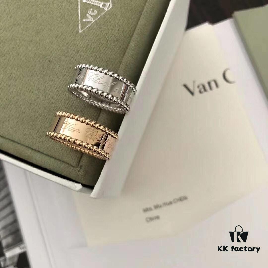 692fc2ba99f2d84055c88540 Luxury Craftsmanship VCA Van Cleef & Arpels Alhambra Signature Ring with Smooth Pearl Edge - Elegant Design in Rose Gold, Gold, and Silver