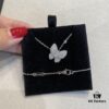 692fc2bb99f2d84055c88542 VCA Clover Full Diamond Butterfly Necklace in White Gold Tone