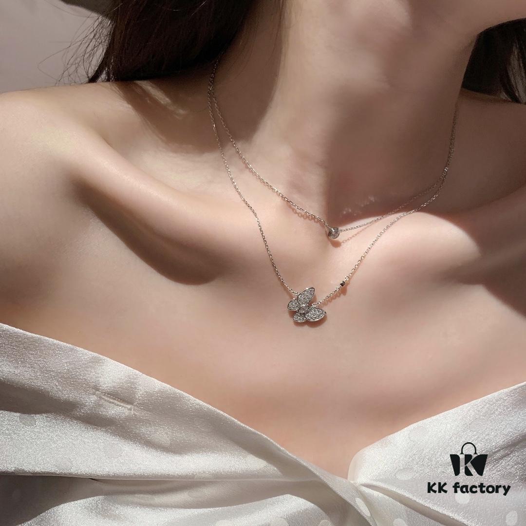 692fc2c599f2d84055c88554 VCA Classic Full Diamond Butterfly Necklace, Luxurious and Elegant Design, Universally Flattering, Must-Have for VCA Enthusiasts