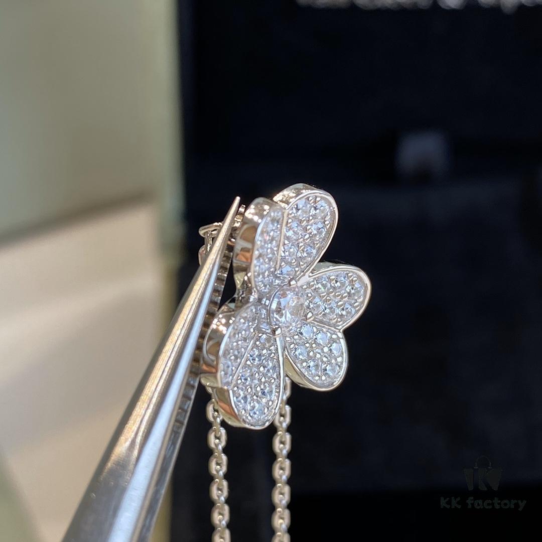 692fc2df99f2d84055c88586 VCA Clover Necklace, Delicate Feminine Style Collarbone Necklace, Silver Only, ZP Custom Edition