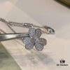 692fc2e099f2d84055c88588 VCA Clover Necklace, Delicate Feminine Style Collarbone Necklace, Silver Only, ZP Custom Edition