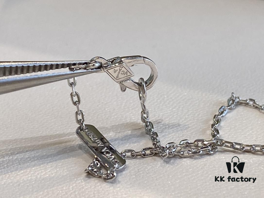692fc2e199f2d84055c8858a VCA Clover Necklace, Delicate Feminine Style Collarbone Necklace, Silver Only, ZP Custom Edition