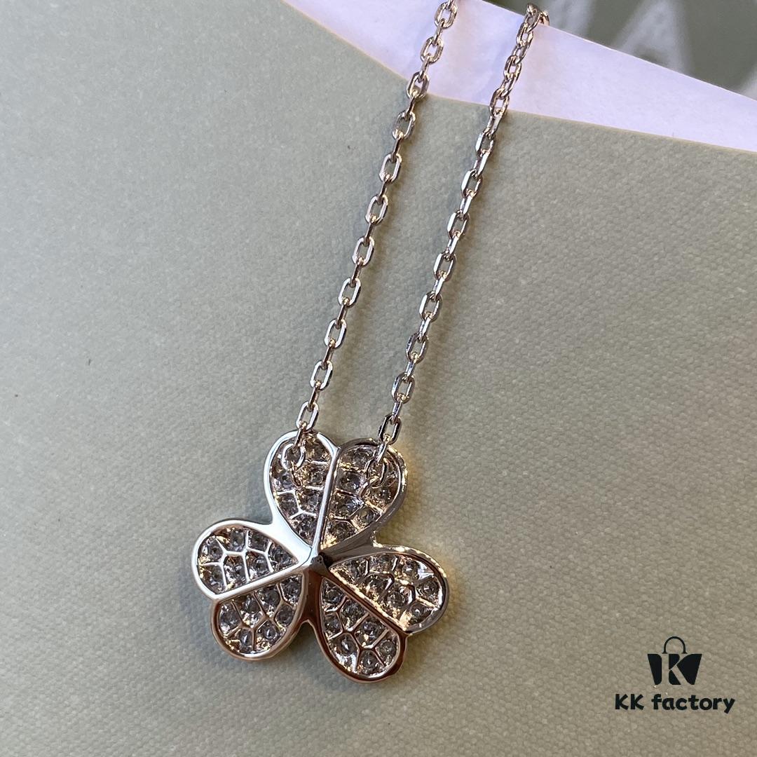 692fc2e199f2d84055c8858b VCA Clover Necklace, Delicate Feminine Style Collarbone Necklace, Silver Only, ZP Custom Edition