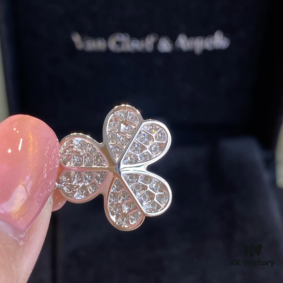 692fc2e299f2d84055c8858c VCA Clover Necklace, Delicate Feminine Style Collarbone Necklace, Silver Only, ZP Custom Edition