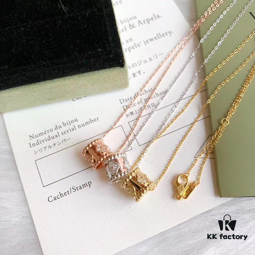 692fc2fa99f2d84055c885b5 Van Cleef & Arpels-inspired Kaleidoscope Necklace, Custom Plated 18K Gold with Zirconia, Italian Imported Chain, Three Color Options Available