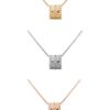 692fc30d99f2d84055c885d0 Van Cleef & Arpels-inspired Kaleidoscope Necklace, Custom Plated 18K Gold with Zirconia, Italian Imported Chain, Three Color Options Available