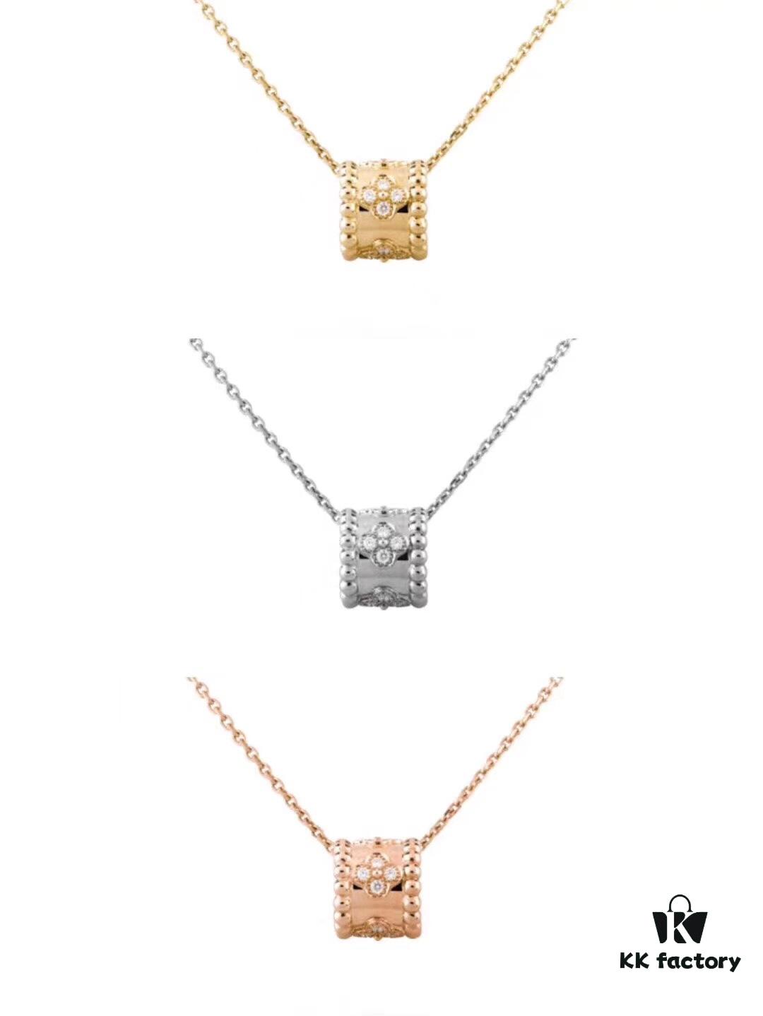 692fc30d99f2d84055c885d0 Van Cleef & Arpels-inspired Kaleidoscope Necklace, Custom Plated 18K Gold with Zirconia, Italian Imported Chain, Three Color Options Available