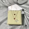 692fc32899f2d84055c885f6 Rose Gold Combo: Red Carnelian Heart Bracelet and Necklace