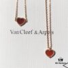 692fc32999f2d84055c885f7 Rose Gold Combo: Red Carnelian Heart Bracelet and Necklace