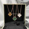 692fc32a99f2d84055c885f9 Necklace · Rose Gold Set: Malachite Clover / Tiger's Eye Clover / White Mother of Pearl Clover