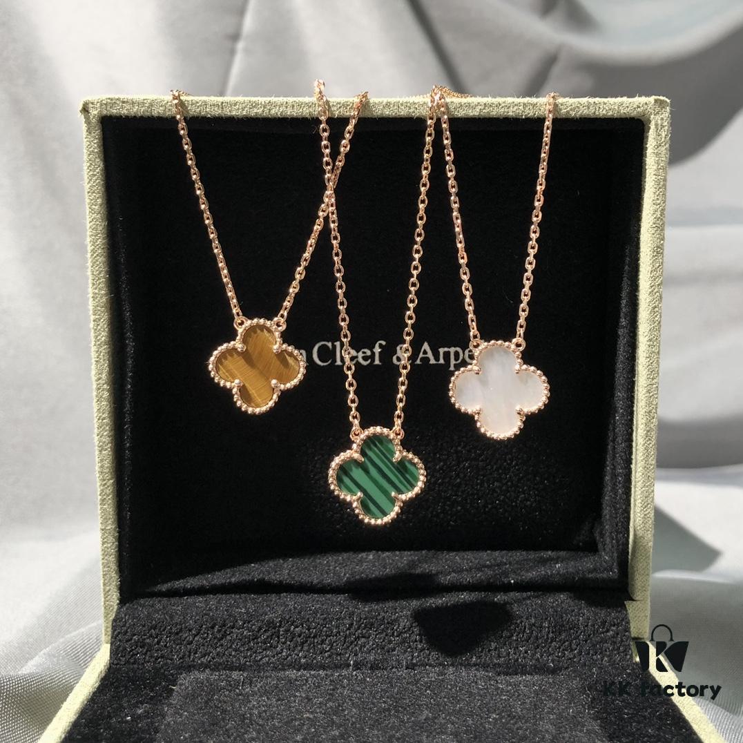 692fc32a99f2d84055c885f9 Necklace · Rose Gold Set: Malachite Clover / Tiger's Eye Clover / White Mother of Pearl Clover