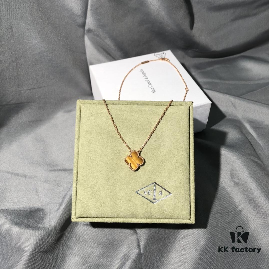 692fc32a99f2d84055c885fa Necklace · Rose Gold Set: Malachite Clover / Tiger's Eye Clover / White Mother of Pearl Clover